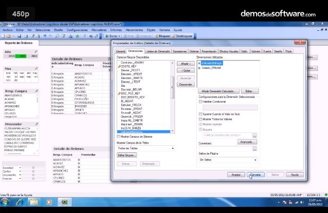 Visualización y control de Indicadores logísticos de SAP con Qlikview. Curso en vídeo de 6 h.